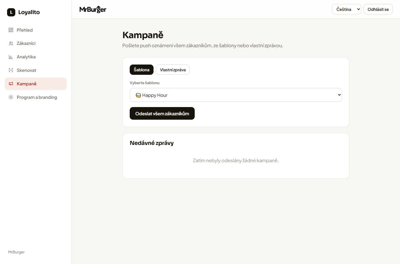 Send a campaign in seconds